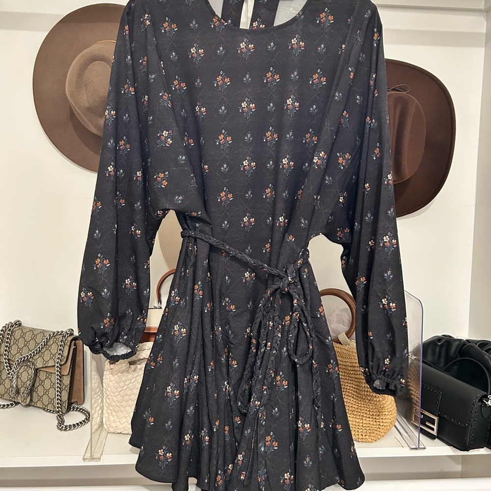 Rhode Dress- Ella cotton braided belt fit and flare